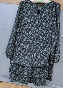 Vintage Floral Print Dress