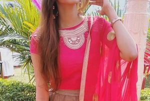 Pink Blouse With Mirror Work