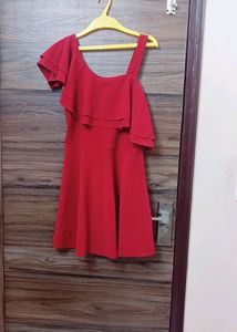 Flared Maroon Dress