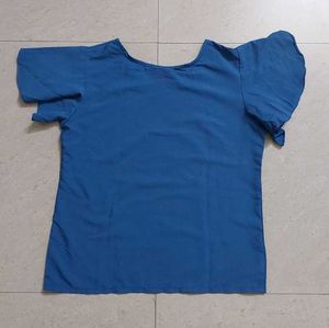 Blue Solid Top