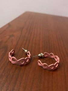 Hoops Set Of 4 Silver Gold Small Black And Pink