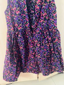 Ditsy Print Velvet Frock