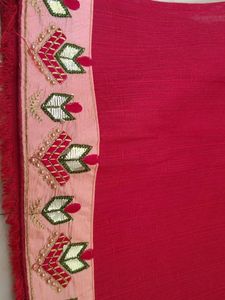 Elegant Embroidered Saree Dola Silk