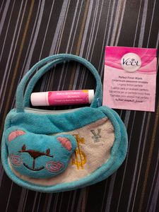 A Purse, Babychakra Lip Balm, Veet Vipes