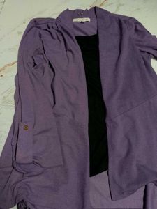 Purple Open Cardigan