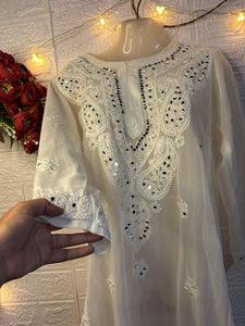 Mirror Chickan Kari Kurta With Inner