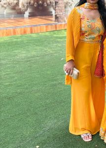 Indo western haldi outfit💛