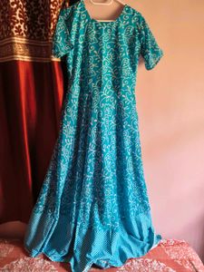 Blue Printed Dress