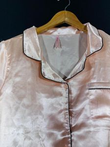 Satin Baby Pink Nightsuit(women)