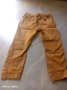 New 5-6 Years Boy&#39;s Tan Chino &amp; Red Sweatshirt