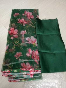 New Green Heavy Organza Saree