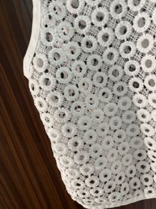 White Net Sheer Crop Tank Top