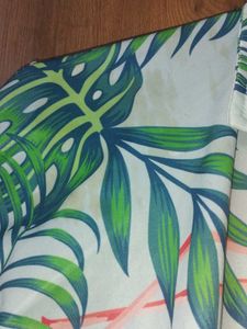 Tropical Flamingo Print Button-Down Shirt