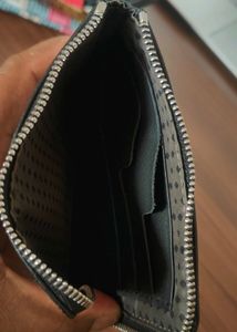 Moleskine Black Leather Zip Wallet