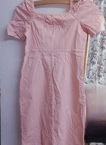 Pink Button-Down Dress