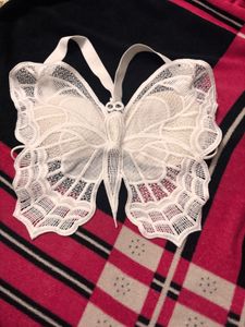 Viral White Lace Butterfly Bralette