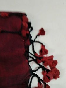 Meroon Khadi Cotton Embroidery Saree...