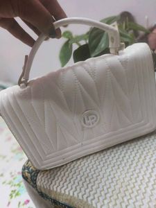 Chic White Top Handle Bag