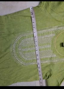 Green Embroidered Kurta Set