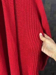 RED LONG SWEATER
