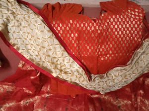 BrandNew Red&amp;Gold Lehenga With StitchedBlouse