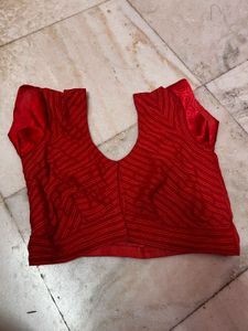 combo of 2 sarees with red blouse