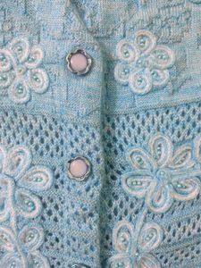 Light Blue Thread Embroidery Koti