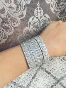 Silver Bangles 24pcs