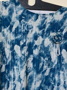 Blue Tie-Dye Palazzo Pants