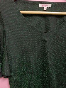 Sparkly Green Crop Top