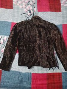 Women Fancy Chocolate Colour Coat