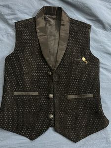 Black Polka Dot Waistcoat