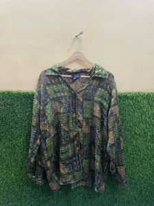 ELEGANT PRINTED POLYESTER SHIRT FOR WOMEN