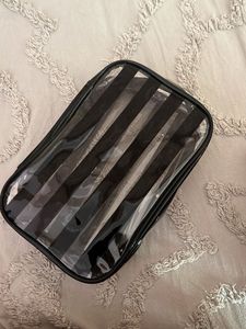 Striped Clear Pouch