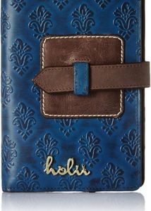 Royal Blue Embossed Leather Wallet by Holii