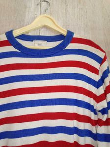 AMI Paris Striped Knit Sweater