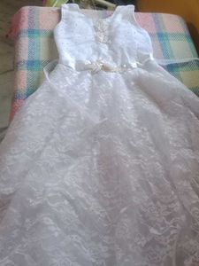Girl's White Lace Dress