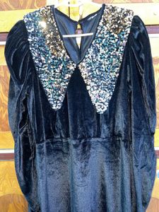 Black Velvet Dress XL