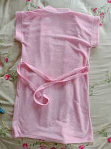 Pink Bathrobe For Children Upto 10yrs