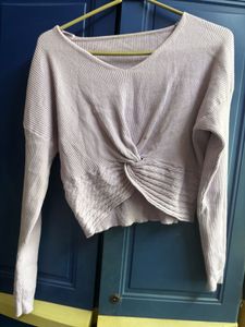 Lavender Crop sweatshirt