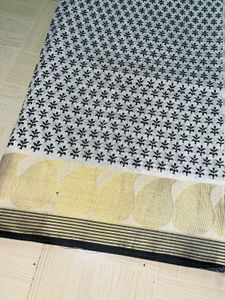 Elegant New White Printed Saree