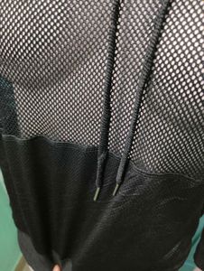 Black See Through Hoodie