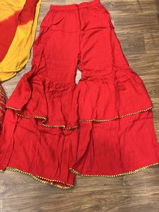Navratri Special Garara With Short Kurta Dupatta