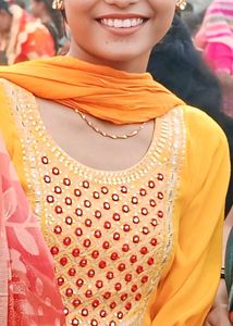 Yellow Embroidered Kurta