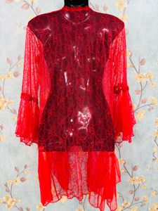 Red Sexy Three Piece Lingerie Set