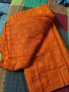 Orange Dhakai Buti Saree