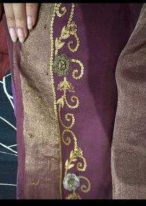 Maroon Blouse with saree