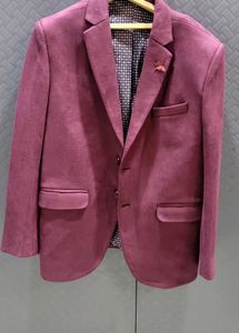 Burgundy Velvet Blazer - Stylish & Unique