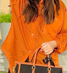 Oversized Orange Shirt