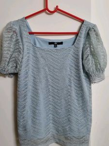 Lace Puff Sleeve Top